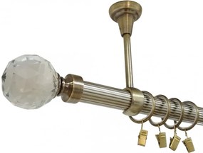 Galerie tavan simpla KULA CRYSTAL STRIAT /25 - aur antic (Alege marime: 200 cm)
