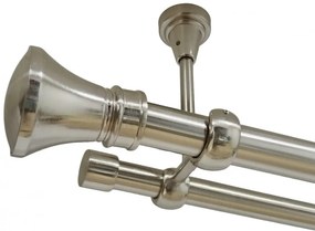 Galerie fara inele luxor tavan 25/19 mm inox (Alege marime: 240 cm)