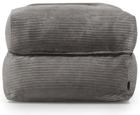 Fotoliu bean bag maro cu tapițerie din catifea reiată MooG – SLOWDOWN