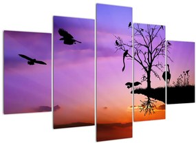 Tablou - Siluetele animalelor (150x105 cm)