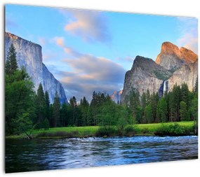 Tablou cu peisaj montan sălbatic (70x50 cm)