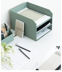 Organizator verde pentru documente din carton Trey Canvas Paper Laminate – Bigso