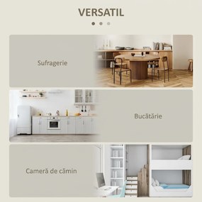 HOMCOM Masă Pliantă cu 2 Extensii Rabatabile, Masă Extensibilă cu Spațiu de Economisire, 104x76x73,7 cm, Lemn Natural | Aosom Romania