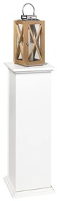 428725 FMD Masă decorativă cu ușă, alb, 88,5 cm