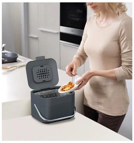 Recipient pentru deșeuri compostabile Joseph Joseph IntelligentWaste 4 l, gri