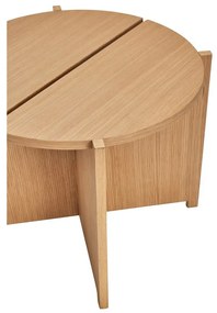 Măsuță auxiliară rotundă cu aspect de lemn de stejar ø 55 cm Dash – Hübsch