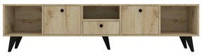Comoda TV Malta, 3 Usi, 3 Casete, Stejar Artisan, 180 x 30 x 45 cm