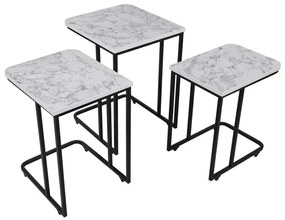 Metal Zigon masă pliabilă, 3 buc