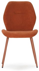 Scaune de dining teracotă 4 buc. tapițate Ansu – Marckeric