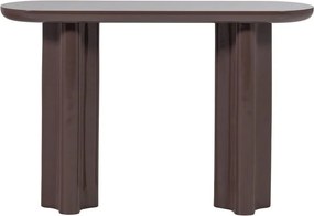 Masă consolă maro închis cu aspect lucios 35x120 cm Evara – WOOOD