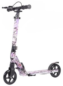 Trotineta pliabila din aluminiu NOVOKIDS™ Funky Snuzzy Scooter PRO, Max 100 kg, Functie Super Brake, Maner reglabil pe inaltime 75-90 cm , Diametru