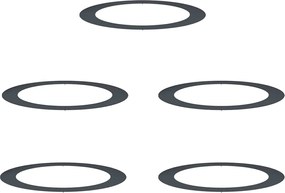 vidaXL potrivit pentru inele de copac plat 5 pcs Antracit Ø90 / 120 cm