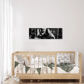Tablou cu femeie (cu ceas) (90x30 cm)