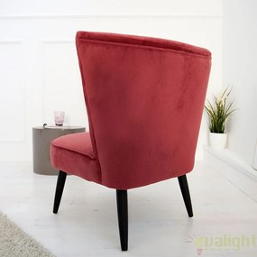 Fotoliu confortabil in stil Retro rosu Sixties A-35022 VC