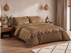 Lenjerie de pat din satin DALVINA maro Dimensiune lenjerie de pat: 70 x 90 cm | 140 x 200 cm