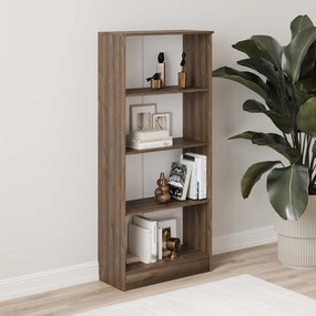 Biblioteca Flint, 3 Polite, Stejar Bronz, 70 x 32 x 159 cm