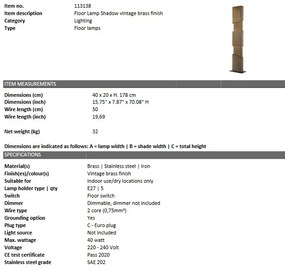 Lampadar/ Lampa de podea design industrial Shadow 113138 HZ