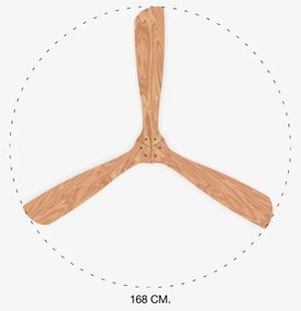 Ventilator de tavan FARO 33504DC LANTAU XL lemn/crom d. 168 cm + telecomandă