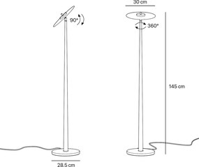 Lampadar, Lampa de podea design italian modern Vinyl-Inspired