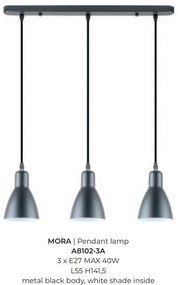 Lustra cu 3 pendule design modern MORA