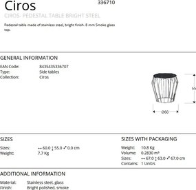 Masuta laterala design modern Ciros 60cm