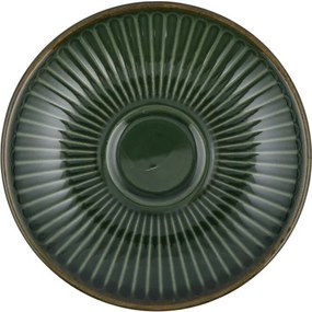 Set de 6 cești din ceramică cu farfurioare Linea210 ml, verde