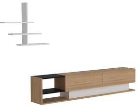 Mobilier living Lizelana (alb + teak). 1106620