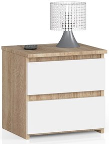 Noptieră Cleania CL2 (stejar sonoma + alb). 1068854