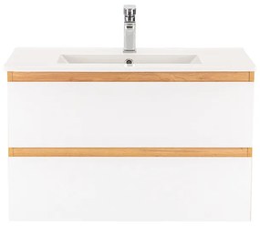 Dulap inferior Vario Forte 80 cu lavoar stejar-alb