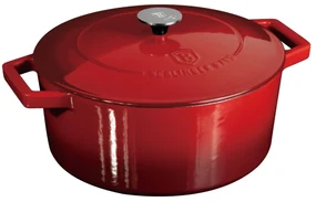 Oala fonta emailata rosie 6,7 L Berlinger Haus BH/8643-NO, compatibila cu plita cu inductie