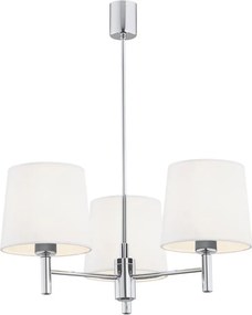 Brilagi - Lustră pe tijă MONTE 3xE27/60W/230V crem/crom lucios