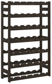 vidaXL Suport sticle de vin, 42 sticle, negru, lemn masiv de pin
