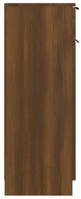 Dulap de baie, stejar maro, 32x34x90 cm, lemn prelucrat Stejar brun, 1