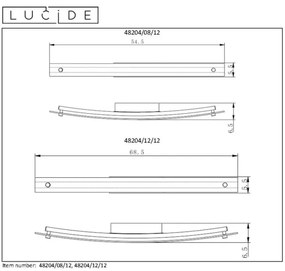 Aplică LED BOAZ LED/12W/230V IP21 Lucide 48204/12/12