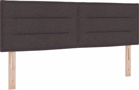 vidaXL Tăblie cap Maro închis 144 cm țesătură