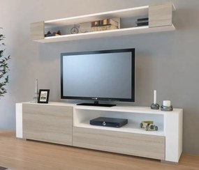 Ansamblu Comoda TV Arya, Alb / Maro