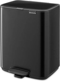 Coș de gunoi negru mat cu pedală din oțel 12 l Bo – Brabantia