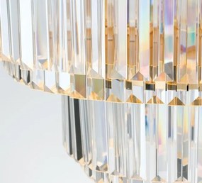 Candelabru, Lustra LED design LUX PRISM, 24K gold plated
