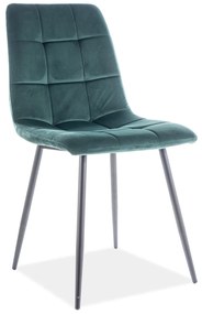 Scaun tapitat Mila Velvet - Verde