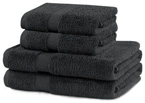 Prosoape de baie gri-închis 4 buc. din bumbac din frotir Marina – Restilo