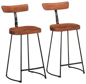 vidaXL Scaune de bar 2 buc 49x43x88 cm lemn masiv de mango