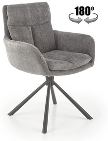 Scaun rotativ K495 stofa gri