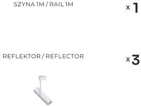 Zuma Line 3557 - Lampă spot pe șină LISA 3xGU10/35W/230V albă