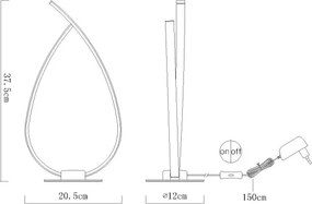Globo 58492S - Lampă de birou LED TRINA, 6W, 230V, argintie