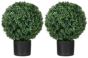 HOMCOM Arbore Artificial Buchsbaum, Sferic, 52x40 cm, Verde | Aosom Romania