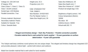 Aplica de exterior cu lumina LED indirecta Valopin
