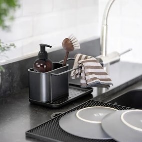 WENKO 55078100 - Organizator pentru bucătărie de exterior BLACK, 21x12 cm, inox/negru