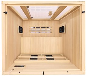 Infračervená sauna/tepelná kabína Nyborg S120K s keramikou, panelovým radiátorom a drevom Hemlock
