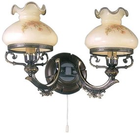 Aplica de perete design italian din alama cu lemn 2812