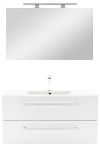 Mobilier complet de baie Vario Clam 100 alb-alb